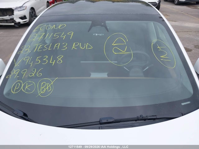 Aukcja sprzedaży 2023 Tesla Model 3 Rwd, vin: LRW3E1FA4PC945348, numer aukcji: 12711549