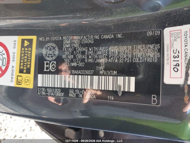 Продажа на аукционе авто 2010 Lexus Rx 350, vin: 2T2BK1BA6AC026037, номер лота: 12711629