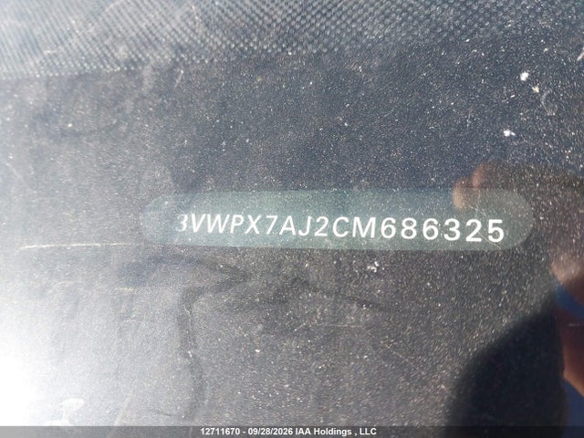 Продажа на аукционе авто 2012 Volkswagen Jetta S/se, vin: 3VWPX7AJ2CM686325, номер лота: 12711670