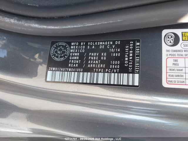 Volkswagen Golf 2015 3VW917AU7FM041050 Image 9