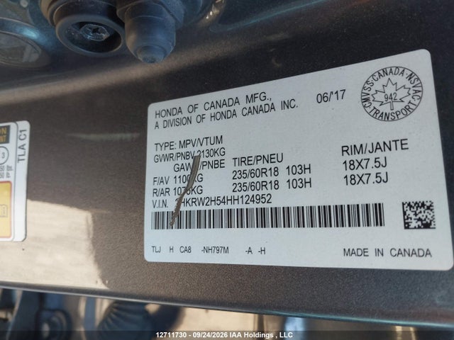 Honda CR-V EX 2017 2HKRW2H54HH124952 Image 19