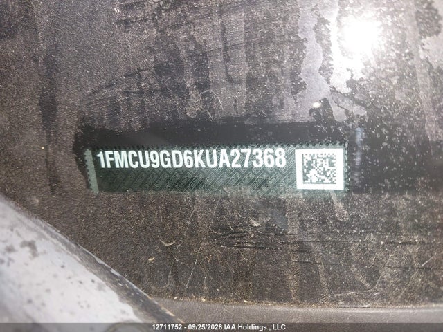 1FMCU9GD6KUA27368 Ford ESCAPE SE