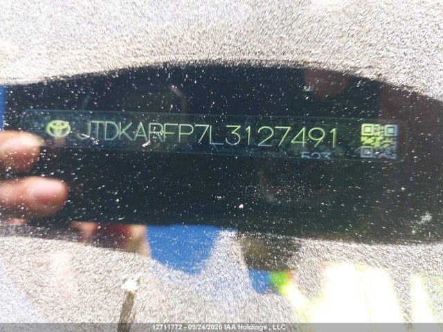 2020 Toyota Prius Prime მანქანა იყიდება აუქციონზე, vin: JTDKARFP7L3127491, აუქციონის ნომერი: 12711772