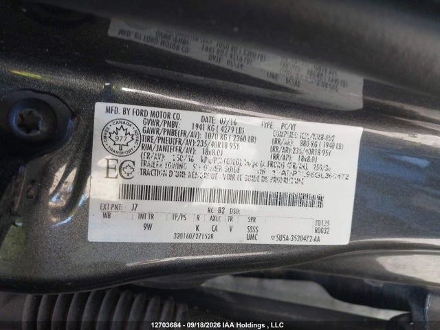 Aukcja sprzedaży 2016 Ford Focus St St, vin: 1FADP3L96GL366472, numer aukcji: 12703684
