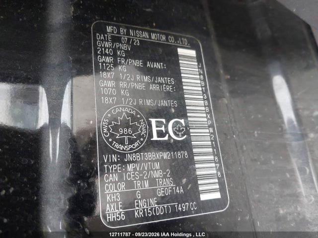 Nissan ROGUE SV 2023 JN8BT3BBXPW211878 Image 20