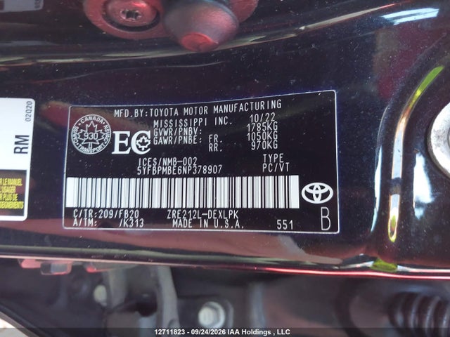 Toyota Corolla Le/xle 2022 5YFBPMBE6NP378907 Image 18