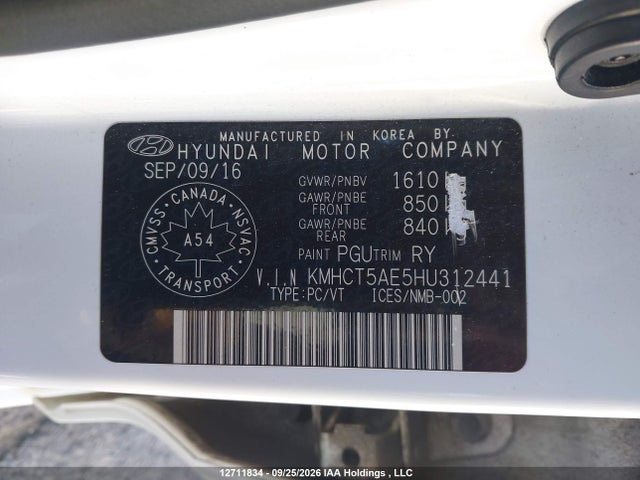 Hyundai ACCENT SE 2017 KMHCT5AE5HU312441 Image 9