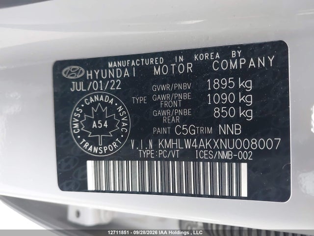 Aukcja sprzedaży 2022 Hyundai Elantra N, vin: KMHLW4AKXNU008007, numer aukcji: 12711851