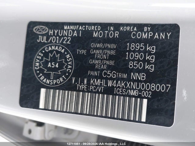 Aukcja sprzedaży 2022 Hyundai Elantra N, vin: KMHLW4AKXNU008007, numer aukcji: 12711851