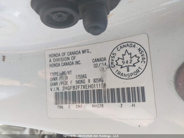 Aukcja sprzedaży 2014 Honda Civic Touring, vin: 2HGFB2F7XEH011158, numer aukcji: 12711879