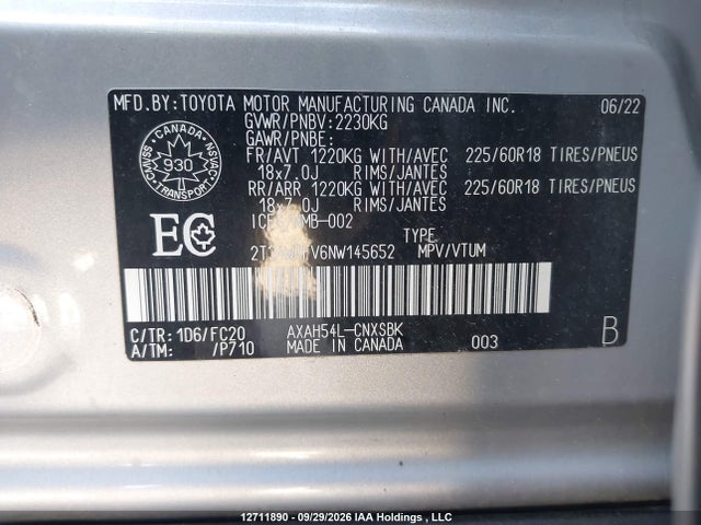 Toyota RAV4 SE 2022 2T34WRFV6NW145652 Image 9
