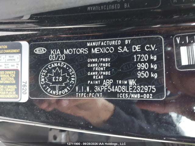 KIA Forte 2020 3KPF54AD8LE232975 Image 9