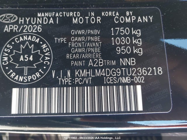 Aukcja sprzedaży 2026 Hyundai Elantra Sel Sport, vin: KMHLM4DG9TU236218, numer aukcji: 12711902