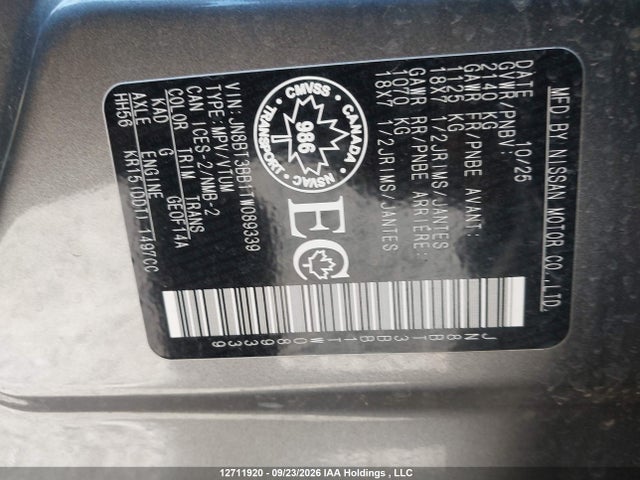 Nissan ROGUE SV 2026 JN8BT3BB1TW089339 Image 9