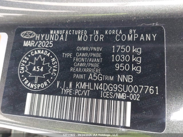 Hyundai Elantra Luxury 2025 KMHLN4DG9SU007761 Image 9