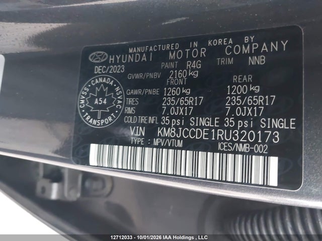 Hyundai TUCSON SEL 2024 KM8JCCDE1RU320173 Image 19