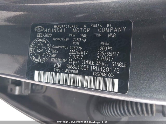 Hyundai TUCSON SEL 2024 KM8JCCDE1RU320173 Image 9