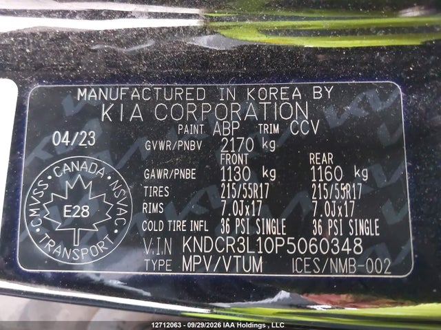 KIA NIRO EV 2023 KNDCR3L10P5060348 Image 20