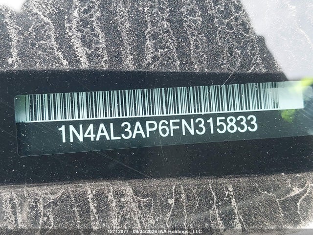 1N4AL3AP6FN315833 Nissan Altima 2.5/s/sv/sl