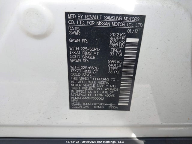 Nissan ROGUE SV 2017 KNMAT2MV1HP553062 Image 17