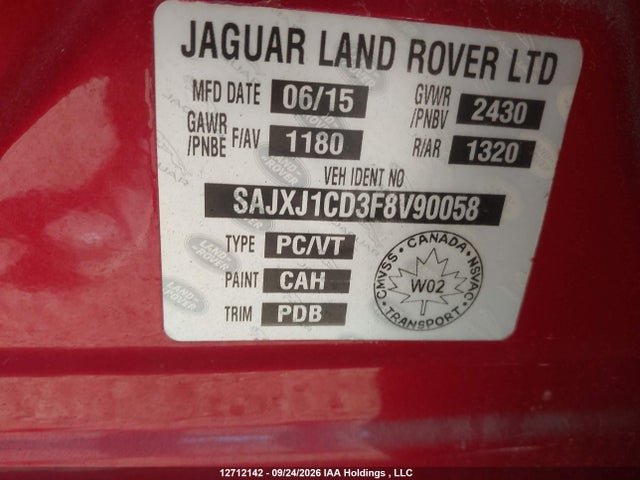 SAJXJ1CD3F8V90058 Jaguar Xj 3.0l Premium Luxury