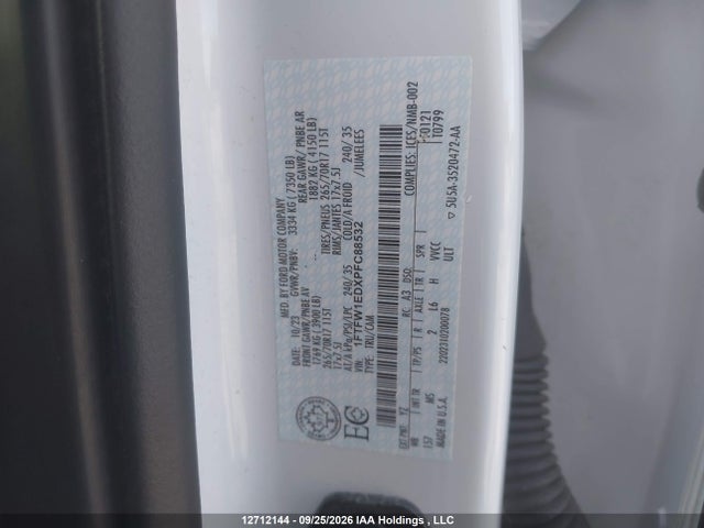 Продажа на аукционе авто 2023 Ford F150 Supercrew, vin: 1FTFW1EDXPFC88532, номер лота: 12712144