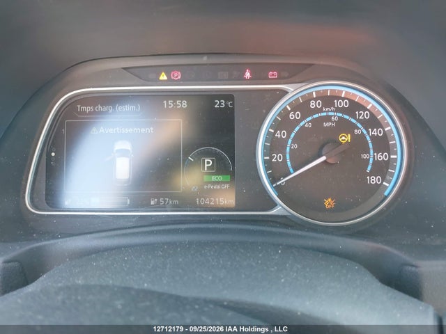 12712179 :رقم المزاد ، 1N4AZ1CP7JC310418 vin ، 2018 Nissan Leaf S/sl/sv مزاد بيع