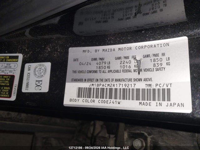 JM1BPACM2R1719217 Mazda 3 Preferred