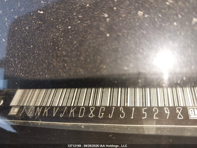 12712189 :رقم المزاد ، 1GNKVJKD8GJ315298 vin ، 2016 Chevrolet Traverse Ltz مزاد بيع