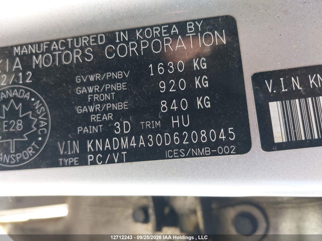 Продажа на аукционе авто 2013 Kia Rio Ex/lx/lx+/lx+ Eco/sx, vin: KNADM4A30D6208045, номер лота: 12712243