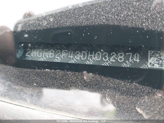 Aukcja sprzedaży 2013 Honda Civic Lx, vin: 2HGFB2F43DH032874, numer aukcji: 12712254