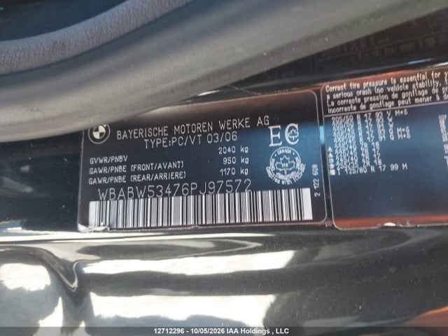Продаж на аукціоні авто 2006 Bmw 330 Ci, vin: WBABW53476PJ97572, номер лоту: 12712296
