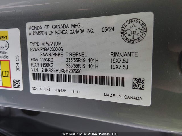 Honda CR-V 2025 2HKRS6H9XSH202650 Image 9