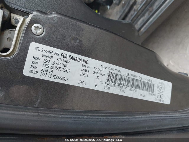 Auction sale of the 2018 Dodge Grand Caravan Gt, vin: 2C4RDGEG3JR179488, lot number: 12712360