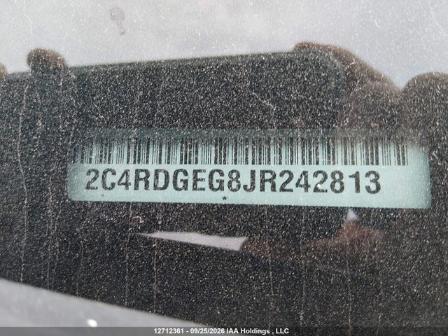 2018 Dodge Grand Caravan Gt მანქანა იყიდება აუქციონზე, vin: 2C4RDGEG8JR242813, აუქციონის ნომერი: 12712361