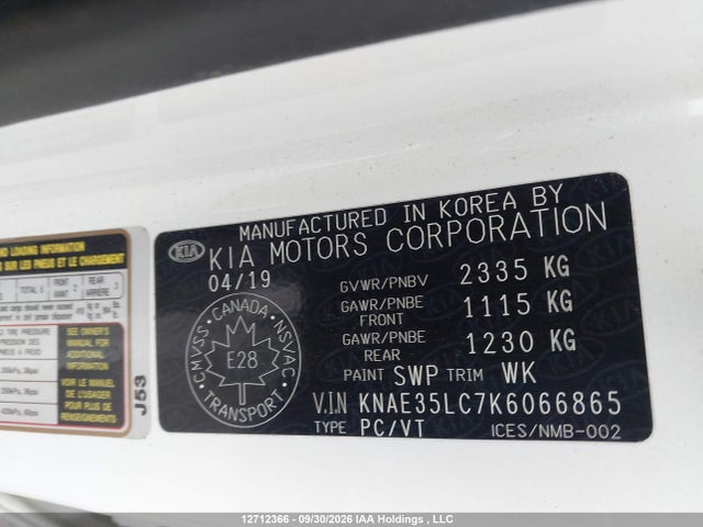 Продаж на аукціоні авто 2019 Kia Stinger Gt, vin: KNAE35LC7K6066865, номер лоту: 12712366