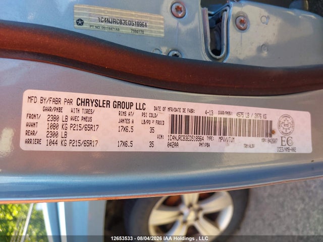 Продаж на аукціоні авто 2014 Jeep Patriot Limited, vin: 1C4NJRCB3ED518964, номер лоту: 12653533