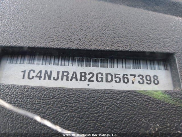 Aukcja sprzedaży 2016 Jeep Patriot Sport/north, vin: 1C4NJRAB2GD567398, numer aukcji: 12707719