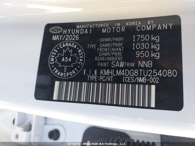 Продажа на аукционе авто 2026 Hyundai Elantra Sel Sport, vin: KMHLM4DG8TU254080, номер лота: 12712473