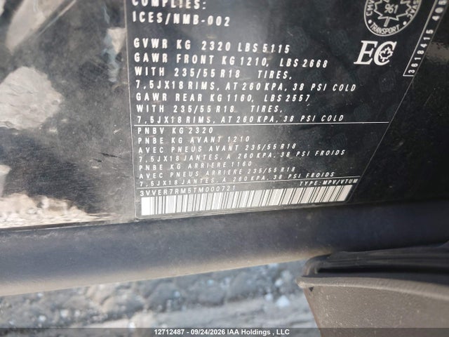 12712487 :رقم المزاد ، 3VVER7RM5TM000721 vin ، 2026 Volkswagen Tiguan Se مزاد بيع