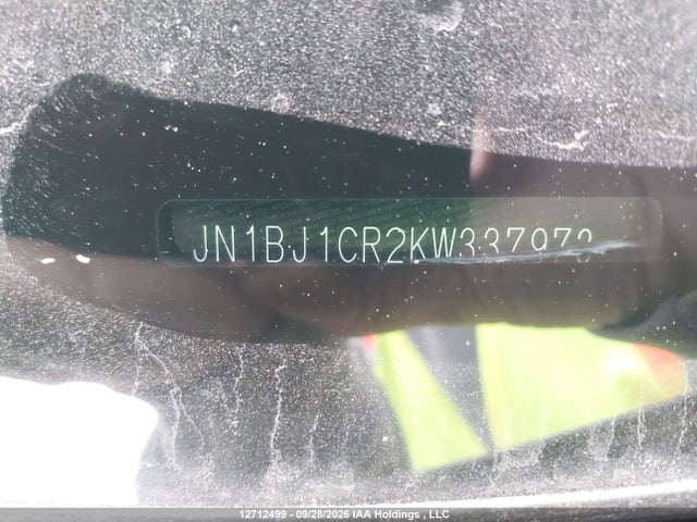 JN1BJ1CR2KW337973 Nissan Qashqai S/sl/sv