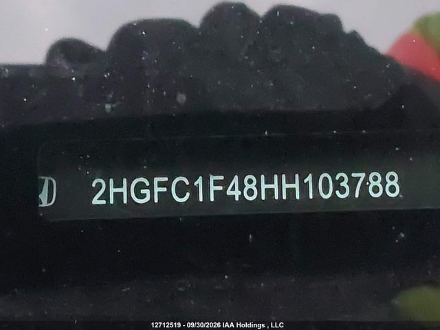12712519 :رقم المزاد ، 2HGFC1F48HH103788 vin ، 2017 Honda Civic Ex-t مزاد بيع