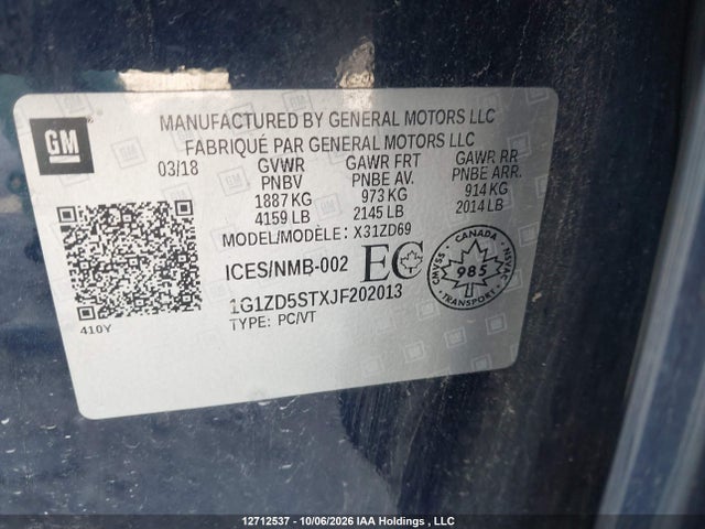 Chevrolet MALIBU LT 2018 1G1ZD5STXJF202013 Image 19