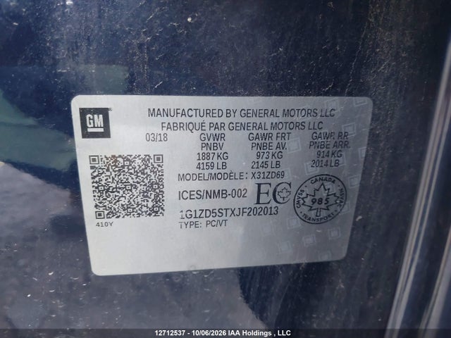 Chevrolet MALIBU LT 2018 1G1ZD5STXJF202013 Image 9