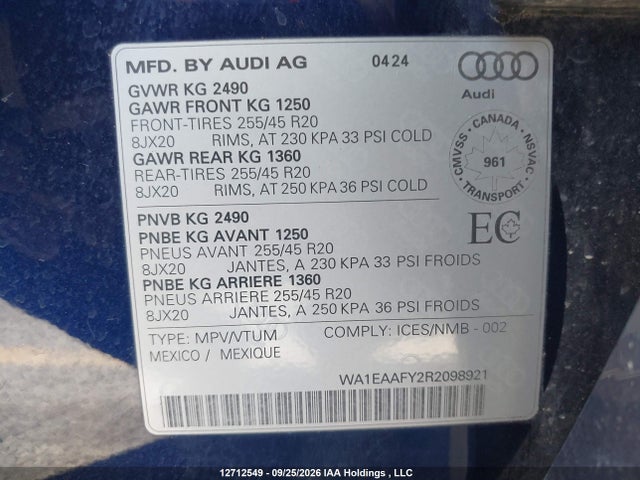 Audi Q5 Premium Plus 45 2024 WA1EAAFY2R2098921 Image 18