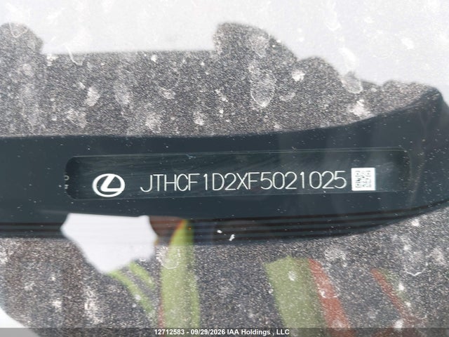 Aukcja sprzedaży 2015 Lexus Is 250, vin: JTHCF1D2XF5021025, numer aukcji: 12712583