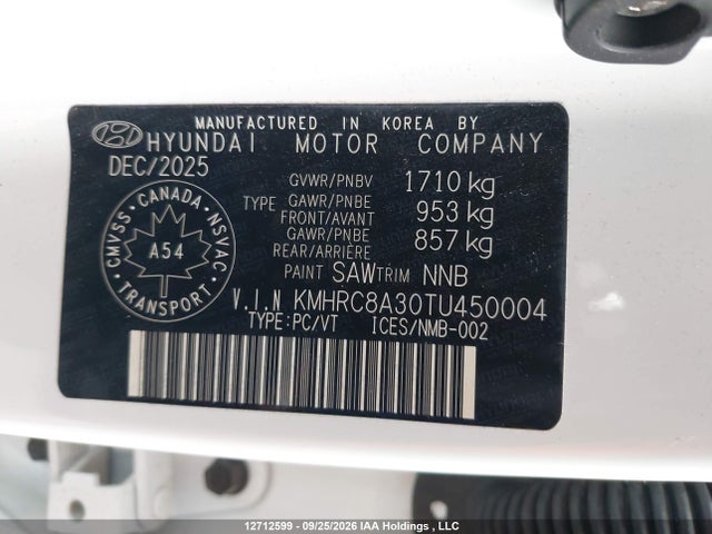 Hyundai Venue Sel 2026 KMHRC8A30TU450004 Image 9