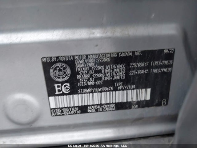 2T3BWRFV1LW100476 Toyota RAV4 HYBRID