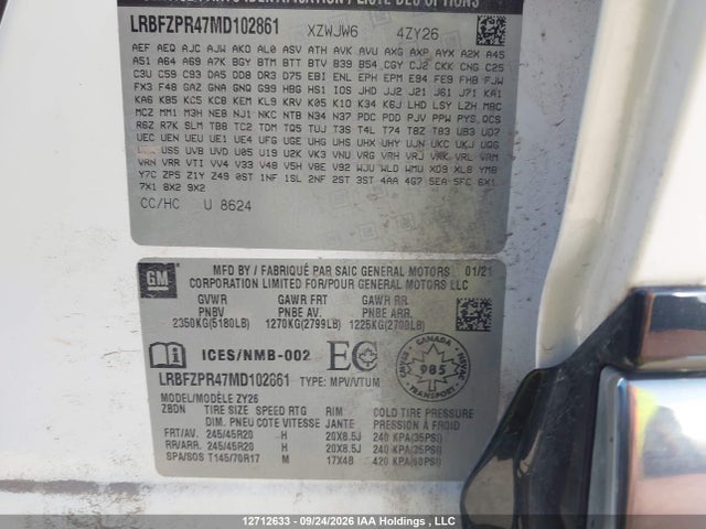 Buick Envision Essence 2021 LRBFZPR47MD102861 Image 19