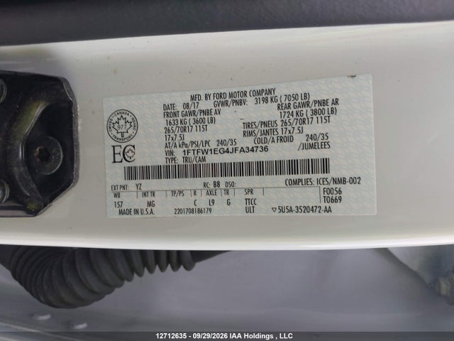 Ford F-150 Xlt 2018 1FTFW1EG4JFA34736 Image 9